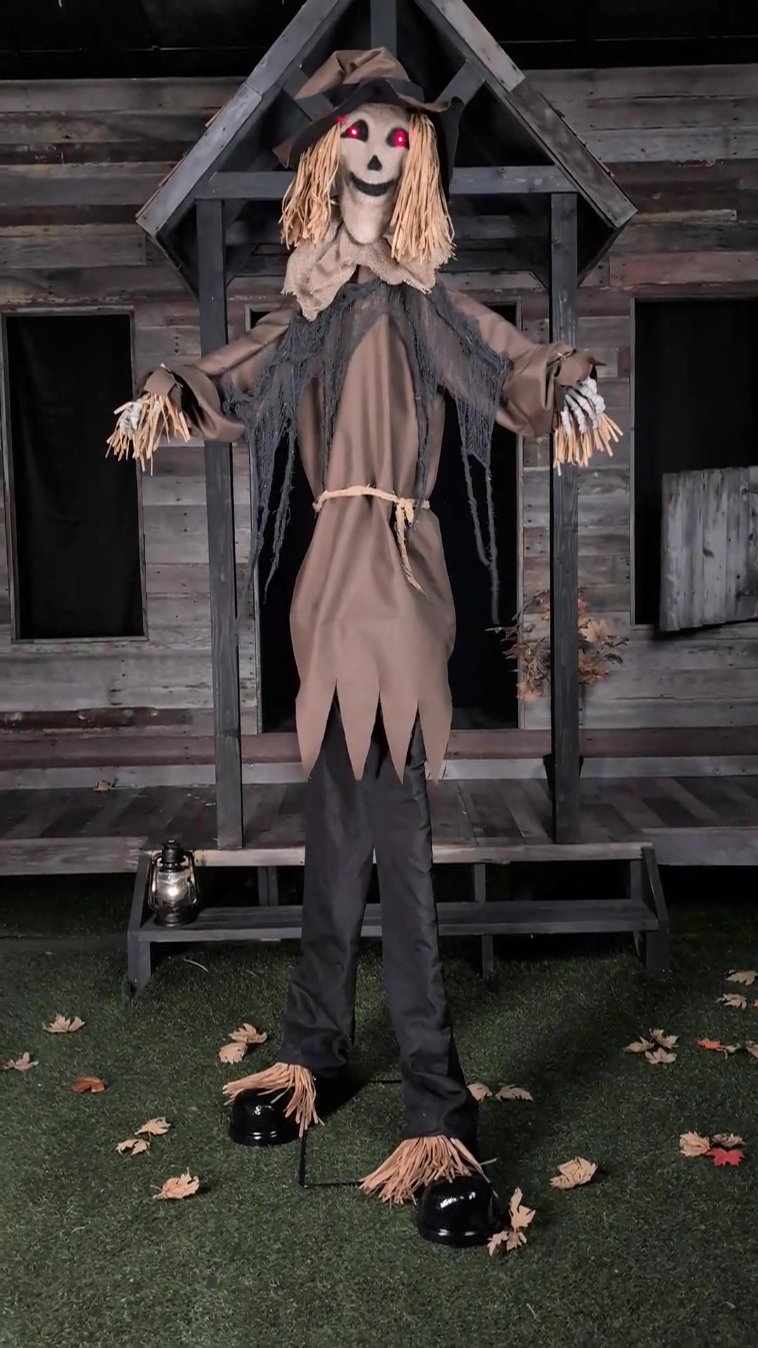 Add towering terror to your setup with the 8FT Hellgore the Haunted Scarecrow Animated Decoration—perfect for creating a chilling Halloween atmosphere.